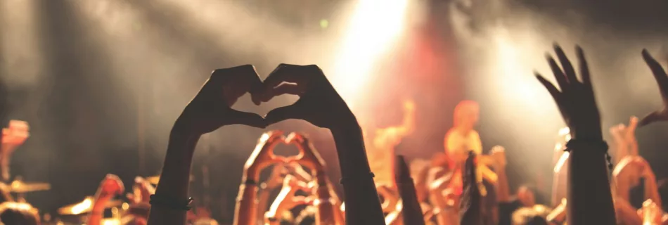 person performing heart hand gesture